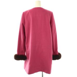 LAISSE PASSE ノーカラーコート アンゴラ混 38 ピンク /DO OS
