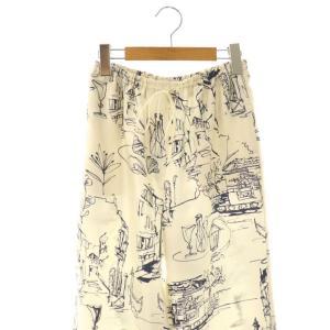 TOMORROWLAND collection 24SS ベネチアプリント スストレートパンツ イージー 34 オフホワイト /DF OS