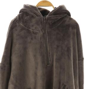 DOUBLE STANDARD CLOTHING ボンバーベロアパーカー プルオーバー 38 グレー /AT OS