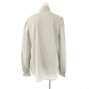 sov. 25SS パフスリーブストライプボウタイブラウス シャツ F グレー /DF OS