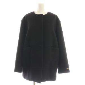  23AW スーパーファインメリノ ショートコート アウター 総裏地 36 黒 /CX OS