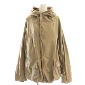 撥水エステルナイロンショートレインコート M ベージュ