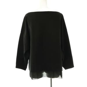 ADORE コットンナイロンシアードッキングプルオーバー カットソー 38 黒 /CX OS