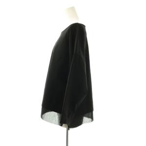 ADORE コットンナイロンシアードッキングプルオーバー カットソー 38 黒 /CX OS