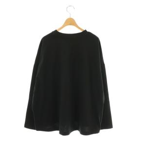 JOURNAL STANDARD relume 24AW ギャザーヘムロングスリーブTシャツ カットソー F 黒 /CX OS