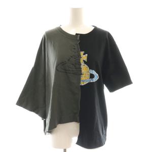 ドッキングTシャツ カットソー アシンメトリー 00 ブラック チャコール /ES OS