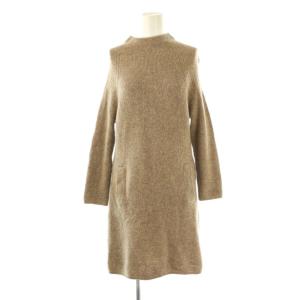 ウールニットワンピース プルオーバー S ベージュ /CX OS