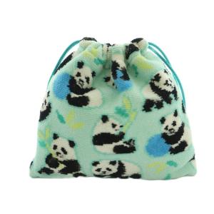 FEILER ラブラリーバイフェイラー LOVERARY BY FEILER コロコロパンダ 巾着 ポーチ 総柄 ミントグリーン