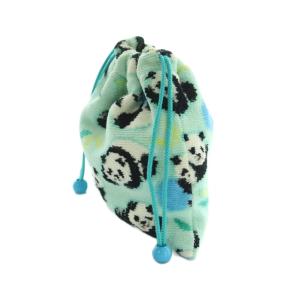 FEILER ラブラリーバイフェイラー LOVERARY BY FEILER コロコロパンダ 巾着 ポーチ 総柄 ミントグリーン