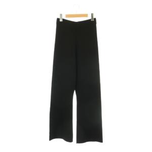 シルクコンロアフレアパンツ ニット 38 ブラック /HK OS