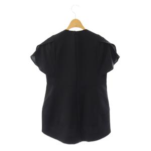 YOKO CHAN YOKOCHAN フレアスリーブパールスリットライン ブラウス 38 ブラック