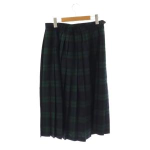 O'NEIL OF DUBLIN チェック キルトスカート ラップスカート プリーツ I46 グリーン ネイビー /ES OS