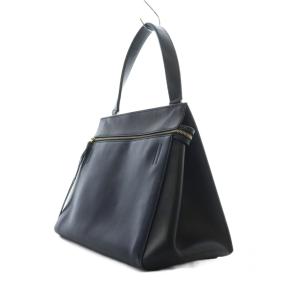 CELINE エッジ ミディアム ハンドバッグ ダークネイビー