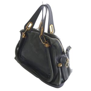 Chloe パラティ 2wayレザーハンドバッグ グリーン 8HS891-043