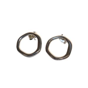 サークルモチーフ ピアス 両耳用 シルバーカラー /AQ OS