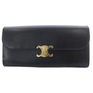 ラージウォレット トリオンフ 長財布 シャイニーカーフスキン ブラック