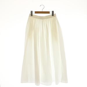 Cotton Dramatic ギャザースカート フレア ホワイト /CX OS