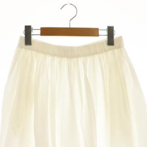 EVERYDAY I LIKE Cotton Dramatic ギャザースカート フレア ホワイト /CX OS