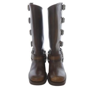 miumiu レザー ブーツ 38.5 ブラウン 5W792D