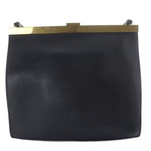 CELINE Phoebe Philo クラスプミニ レザーショルダーバッグ ブラック