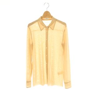 25SS LAYERED SHEER SHIRTS シャツ ブラウス 長袖 前開き シアー 2 ベージュ