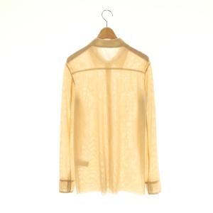 CLANE 25SS LAYERED SHEER SHIRTS シャツ ブラウス 長袖 前開き シアー 2 ベージュ