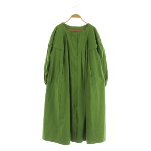 Suave バックリボンロングコート ギャザー ストレッチ 40 グリーン /MY OS