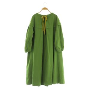 JOCOMOMOLA Suave バックリボンロングコート ギャザー ストレッチ 40 グリーン /MY OS