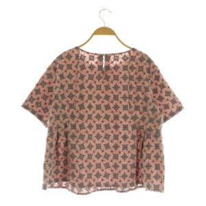 JOCOMOMOLA 24SS Dulce 総刺繍ブラウス 半袖 プルオーバー 40 ピンク /MY OS