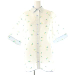 25SS Lame Clover Sheer Shirt F ホワイト