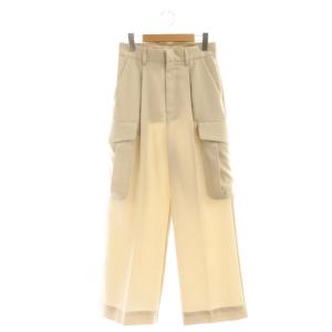 25SS ウォッシャブル カーゴスラックス パンツ ストレート 36 ベージュ /CX OS