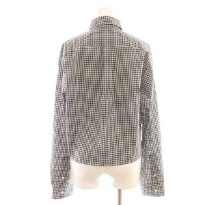 miumiu ロゴ ギンガムチェック クロップドシャツ 36 ブラック MK1810SH