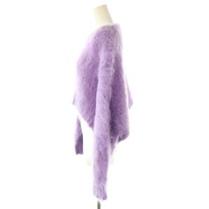 N°21 モヘアワイドクロップドニット セーター S パープル /DF OS