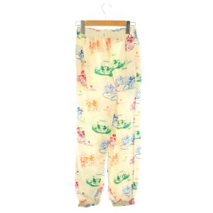 GUCCI ×ディズニー 総柄シルクパンツ イージー 36 596965