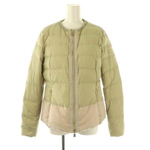 BREVA ノーカラーダウンジャケット 02 ライトカーキ