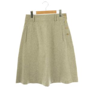 ウールミディスカート フレア ミモレ ロング 3 グレー /AT OS