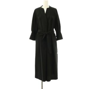モダールエステルワンピース 長袖 ロング 36 黒 /NR OS