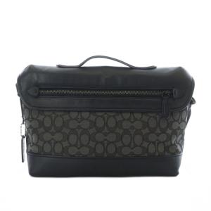 COACH リーグ バイク バッグ・シグネチャー ジャカード ショルダー メッセンジャー 黒 ブラック CC072