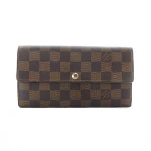 ポルトフォイユ サラ 長財布 二つ折り 小銭入れ ダミエ 茶色 ブラウン N61734 /RIOS