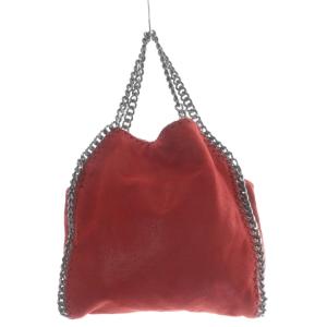STELLA McCARTNEY ファラベラ ミニ 2WAYトートバッグ ショルダーバッグ 斜め掛け チェーン フェイクスエード レッド