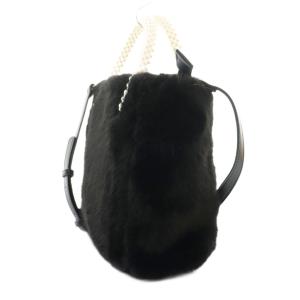 M'S GRACY 24AW パールハンドルバッグ ショルダー 2way 黒 ブラック 白 ホワイト 494530 /SS