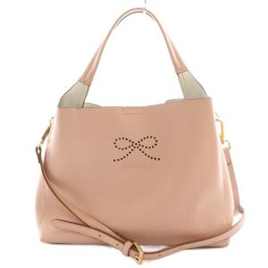 パンチングリボンワンハンドバッグ ショルダー 2way ピンク 394117 /SS OS SH