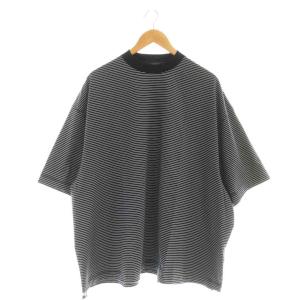 BALLOON STRIPES LONG SLEEVE T-SH Tシャツ カットソー M 黒 白 /CX
