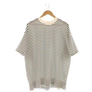 BOX Tee S/S ORGANIC COTTON BORDERTシャツ カットソー ボーダー 1 黒