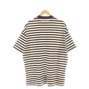 MARKAWARE MARK AWARE BOX Tee S/S ORGANIC COTTON BORDERTシャツ カットソー ボーダー 1 茶