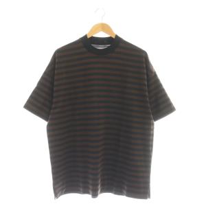 BOX Tee S/S ORGANIC COTTON BORDERTシャツ カットソー 1 黒 茶 /CX