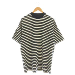 BOX Tee S/S ORGANIC COTTON BORDERTシャツ カットソー ボーダー 1 黒