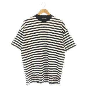 BOX Tee S/S ORGANIC COTTON BORDERTシャツ カットソー ボーダー 1 黒