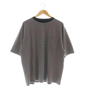 BORDER TEE S/S ORGANIC COTTONTシャツ カットソー ボーダー 1 黒 白 /CX