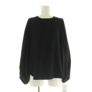 BEAUTY&YOUTH UNITED ARROWS チェックジャカード セットアップ上下 バックリボン ブラウス Iラインロングスカート F M ブラック